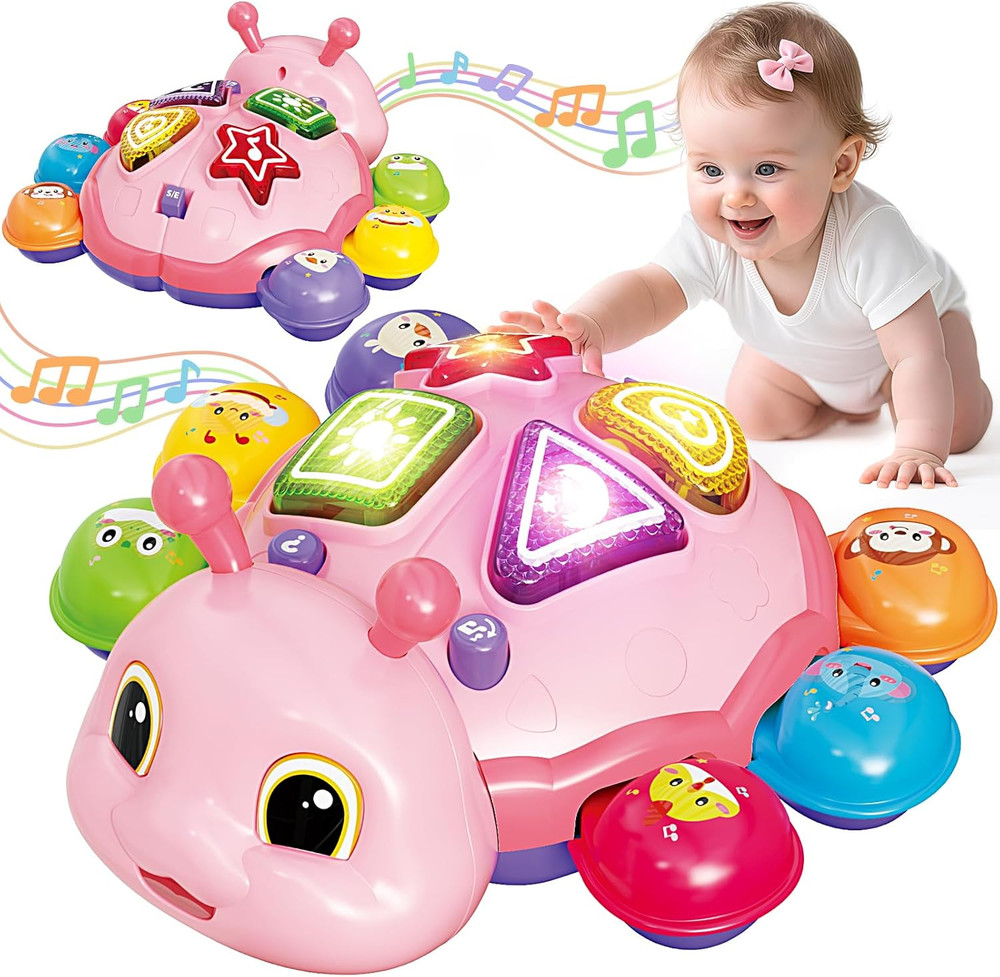 Baby Crawling Toys for 6-12 Months, Musical Toys for Infants 7 8 9 10 11 Months,