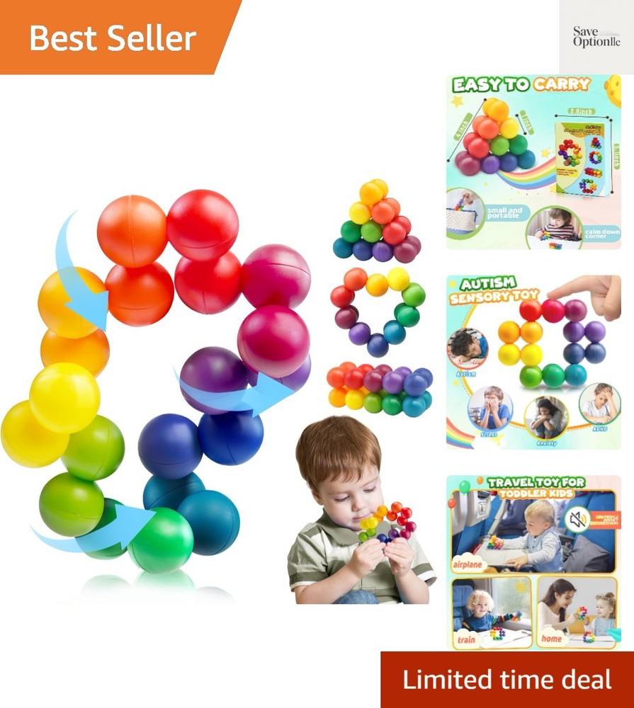 Sensory Autism Balls Toy for Toddler Kids, Airplane Travel Toys for Age 3-5 5…