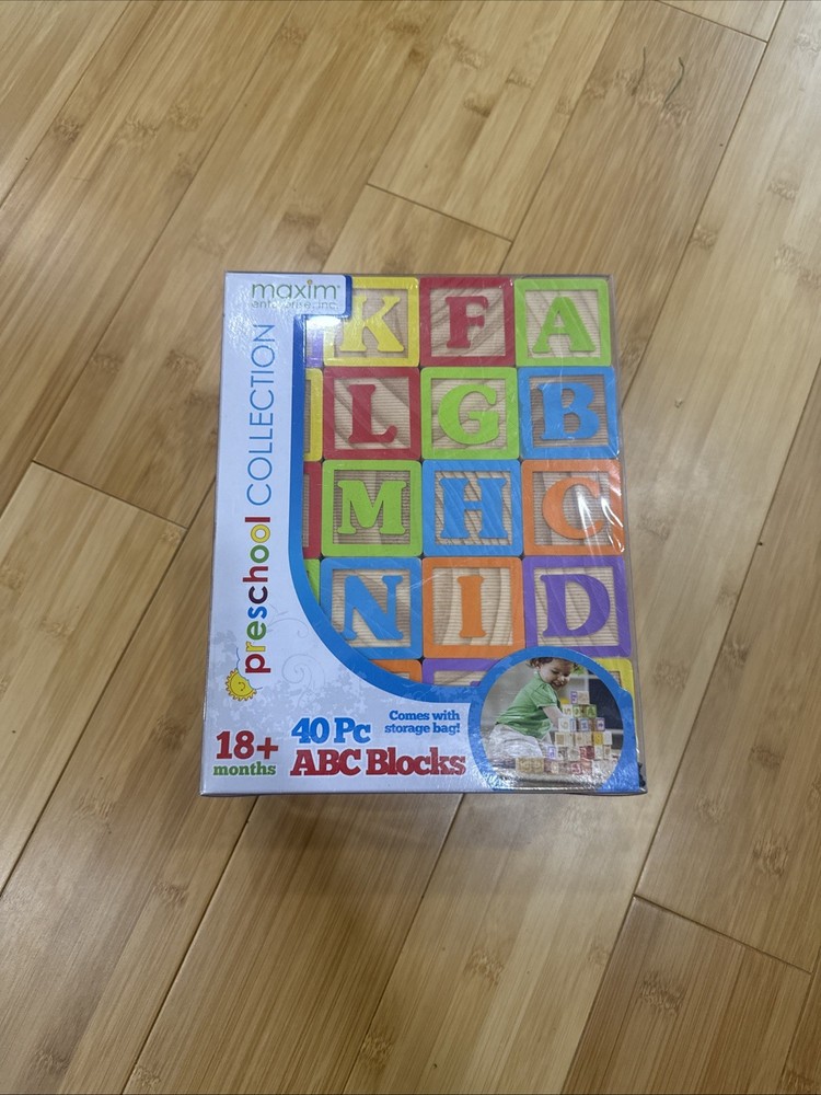 40 Pc ABC Blocks 18+ Months Comes with Storage Bag. Preschool ABC Blocks