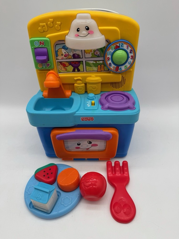 Fisher Price Laugh & Learn Learning Kitchen Lights Music & Sounds W/ Accessories