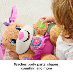 Fisher-Price Laugh & Learn Smart Stages Sis Puppy Plush Learning Toy for Baby