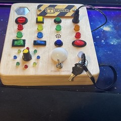 Busy Board with LED Light Switches, Montessori Toys for 1 2 3 Years Old, W…