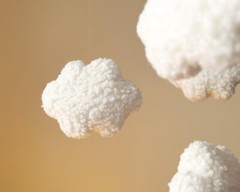Mobile Clouds Nursery Toy Baby Room Decor Imaginative Boucle Hanging Ornament