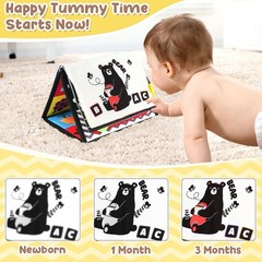 URMYWO Tummy Time Toy – Black and White High Contrast Medium, Multicolored