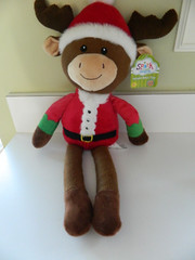 Spark Create Imagine Moose Reindeer Christmas Plush Baby Rattle Holiday Toy 19”