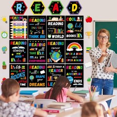gisgfim Reading Posters for Classroom Colorful Reading Corner Bulletin Board …