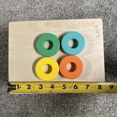Lovevery Count & Slide Ring Chute Wooden Toy The Realist Play Kit Montessori