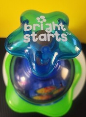 Bright Starts Press & Glow Spinner Baby Toy Lights Sound Music Blue Ocean Fish