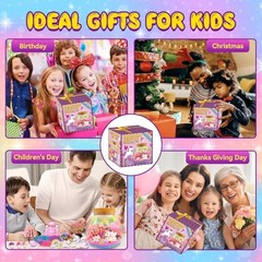 Terrarium Crafts Kit for Kids-LED Night Light Up & Remote Birthday Unicorn