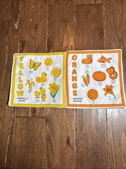 VTG Fabric Children’s Learning Colors Book-Toddler -Baby Washable Quilted Soft