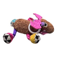 Tomy Lamaze Baby Play & Grow Mortimer Moose Plush Rattle Clip On Pink Antlers 9”