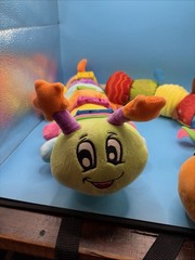 Infant Sensory Caterpillar Plush Toys Developmental Buckles Zipper Crinkle Lot 2
