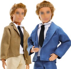 12 Items Doll Clothes for Boy Shoes Casual Wear Dolls Pants