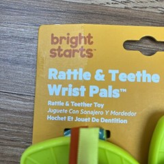 Bright Starts 2pk Wrist Rattles/Teethers Wearable Toy Monkey Elephant Infant NEW
