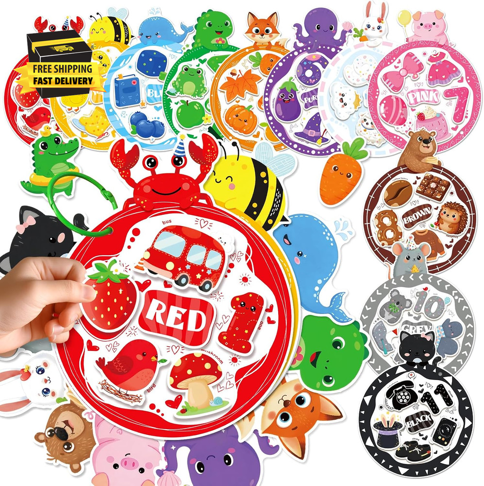 Montessori Color Sorting Toys for Toddlers 2-4,Fine Motor Toys for Toddlers 3-4,