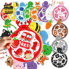 Montessori Color Sorting Toys for Toddlers 2-4,Fine Motor Toys for Toddlers 3-4,