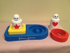 VTG. JOHNSON & JOHNSON, SORTING TODDLER BATH TOY, COMPLETE, DEVELOPMENTAL, USA