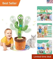 Dancing Talking Cactus Toy for Babies 6-12 – Interactive Educational Fun