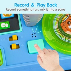 Musical Baby DJ Activity Table for Toddlers 1-3, Light-Up Piano Toy, Educational