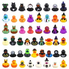 Fudragtn 50 Pcs Halloween Rubber Ducks Halloween Ducks For Jeeps Ducking Random