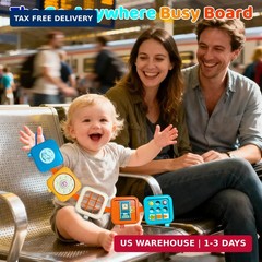 Montessori Busy Board for 1 Year Old, Airplane Toys for Babies 6-12 Months, Sens