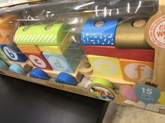Early Learning Centre Wooden Stacking Train Hand Eye Coordination 15 Blocks Incl