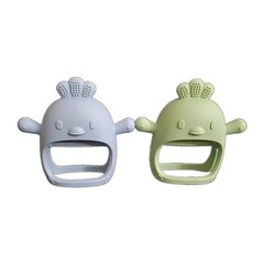 2 Baby Teething Toys – Silicone Teething Mitten & Wrist Hand Teethers