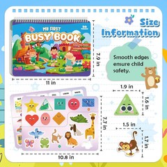 Montessori Busy Book for Toddlers 3-5, Activity Books for Kids, Toddler Busy Boo