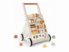 Wooden Baby Walker with Wheels, Baby Push Walker Activity Center for Babies 1…