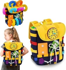 Toddlers with Buckles and Zippers, Montessori Sensory Toys, Learning Activity