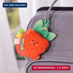 Melissa & Doug Peek-a-Boo Berry Take-Along Toy with Teether, Clip-On Stroller To