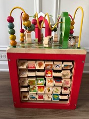 Battat Activity Cube Farm Theme Educational Wooden Toys Toddlers Kids