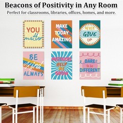 Motivational Posters for Classroom, 6Pcs Classroom Motivational Poster Positi…