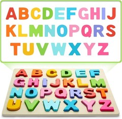Wooden Puzzles for Toddlers, ABC Alphabet Puzzle, Learning Toys, Preschool Le…