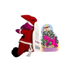 Barney We Wish You A Merry Christmas Plush Board Book 1999 Toy Stuffed Retro