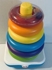 Fisher Price Giant Rock-A-Stack Super Sized Stacking Rings Problem Solving Toy