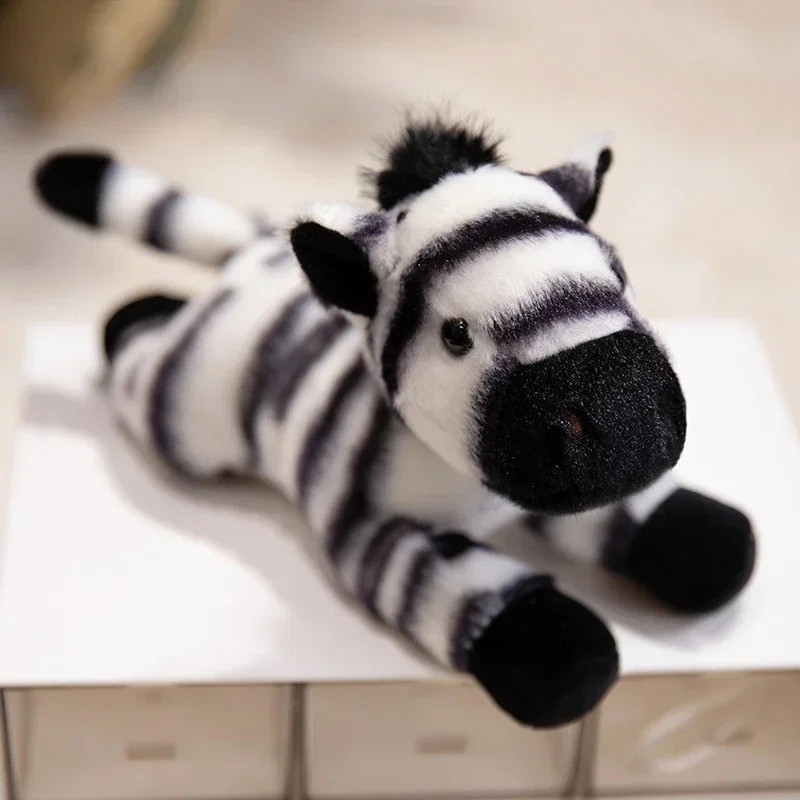 22cm Forest Animal Plush Toy – Lion Tiger Fox Deer Zebra Stuffed Animal Gift