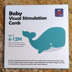 hahaland Baby Visual Stimulation Cards Set 3, 6-12 Months, Hand-Eye Coord