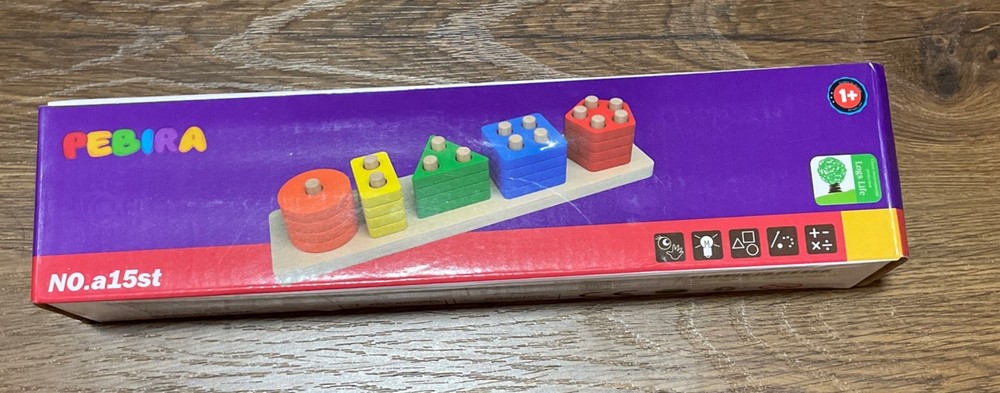 New Educational baby wooden shapes, blocks, colors Montessori Learning