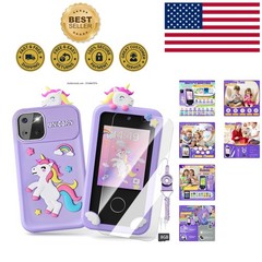 Durable Unicorn Themed Smartphone Toy for Girls Aged 3-9 with Dual Cameras