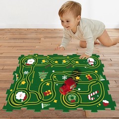 DIY Assembling Electric Trolley ,Kids Educational Puzzle Track Car Play Set Gift