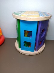 Melissa & Doug Wooden Shape Sorter & Spin Stacking Toy Lot Of 2 Toddler PreOwned