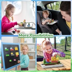 Mini Magnetic Blocks STEM Toys for Kids Ages 3-8 Travel Building Set with 35PCS