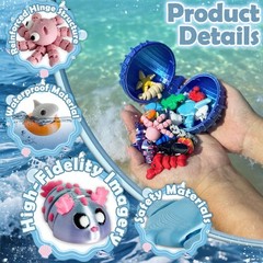 20PCS Ocean Animal Set,3D Printed Shells， 3D Printed Mini Sea Animals Articul…