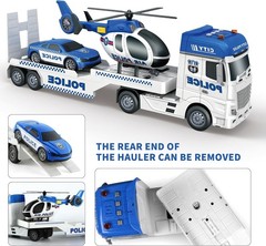 Toddler Boy Toys for 3 4 5 6 Old, 25″ Semi Truck Toy with Racing Car and Hel…