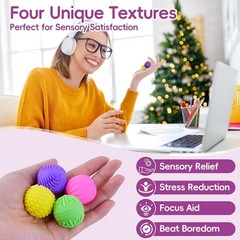 4-Pack Silicone Magnetic Balls for Adults,Teens, Sensory Toys for ADHD Autism…