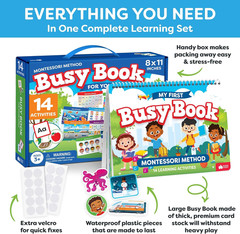 Montessori Preschool Busy Book for Toddlers Ages 3 and up – Preassembled – Presc