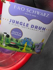 FAO Schwarz Jungle Drum 5-Piece Music Instrument Set For Ages 18 Months+