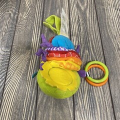 Infantino Pull Down Green Multicolor Caterpillar Music Playing Ring Toy Baby