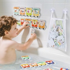 iPlay, iLearn Bath Toy Organizer W/Foam Letters, Toddler Medium, Multicolored